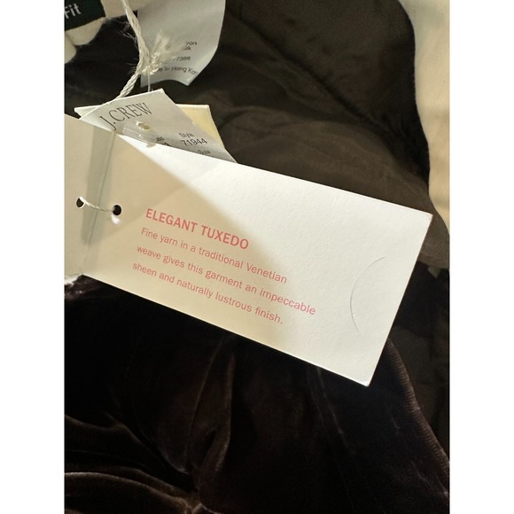NWT  J. Crew Velvet City Fit Pants Relaxed Straight Leg Brown Size 16 Vtg Y2k - Picture 8 of 15